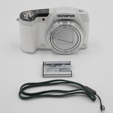 OLYMPUS STYLUS SZ-16 Compact digital camera white 24x wide battery tested used