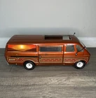 Vtg 1970s Tonka 19” Mighty Custom Skyline Van Slide Door Steel Orange AS IS READ