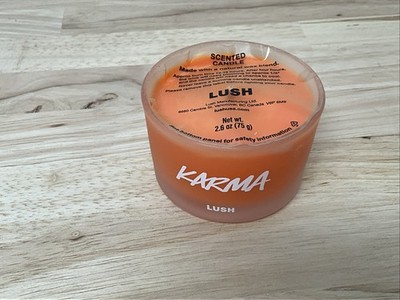 LUSH Karma Scented Candle Single Wick 75g New 2.6 Oz Rare Retired Scent