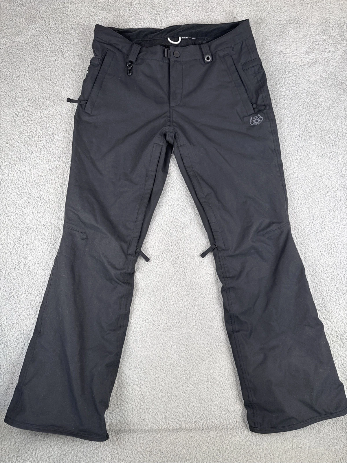 686 Pants Smarty Cargo Ski Snowboard Women's LARGE Infidry BLACK Mannual Thermal