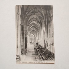 Exeter Cathedral South Aisle interior postcard England c1900s vintage - PPC 332x