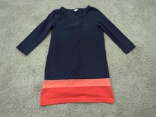 GAP Shift Dress Womens Small Blue Colar Coastal 3/4 Sleeve 100% Cotton Mini