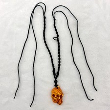 Children's Pirate Skull Costume Necklace 1" Wooden Charm