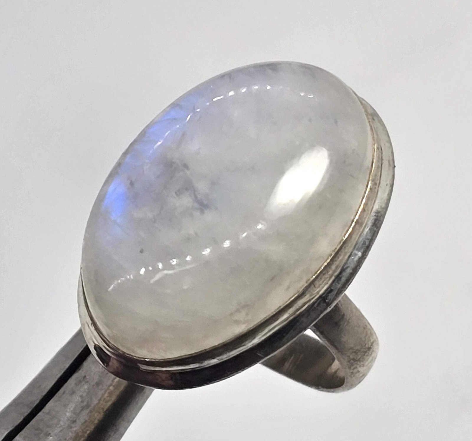 Blue Moonstone large open work solid sterling sil… - image 6