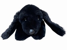 Vintage Russ Berrie Co. Plush Black Thunder Cocker Spaniel Dog 16 Long EUC