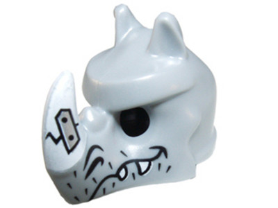 LEGO - Minifig, Headgear Mask Rhinoceros w/ Fangs, Stubble
