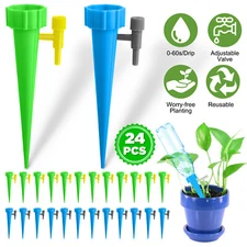 24PCS Self Watering Spikes Automatic Irrigation Watering Drip System for Plants