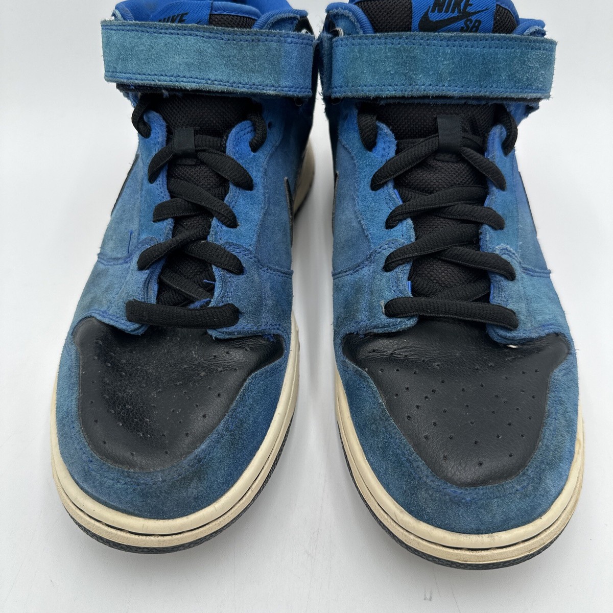 Nike Dunk Mid Pro Sb Blue Black 2009 Size 11 Used 314383-402 Nike Dunk Mid Pro Sb Blue Black 2009 Size 11 Used 314383-402