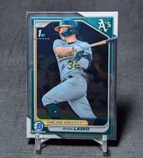 Ryan Lasko 1st Prospect Rookie 2024 Bowman Chrome Card BCP-105 Oakland Athletics
