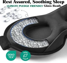 Weighted Eye Mask for Sleeping, Blackout 3D Contoured Sleep Mask with Adjustable