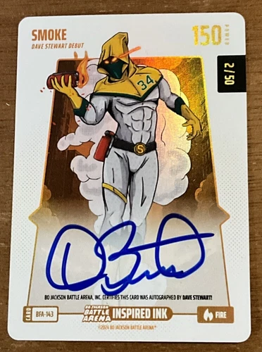 2024 Bo Jackson Battle Arena Smoke Dave Stewart Inspired INK On Card Auto /50