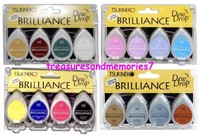 Tsukineko Brilliance Dew Drop Lot Of 16 Pigment Pads = 4 Sets Of 4 Ink Pads Tsukineko Brilliance Dew Drop Lot Of 16 Pigment Pads = 4 Sets Of 4 Ink Pads