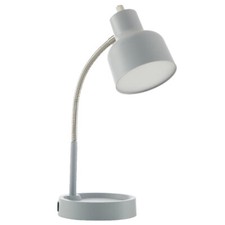LED Desk Lamp Catch-All Base AC Outlet Flexible Gooseneck Energy Efficient