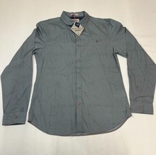 Image of NEW Mens White Stuff Geo Print Shirt Blue Size S RRP £50 (ITN639)