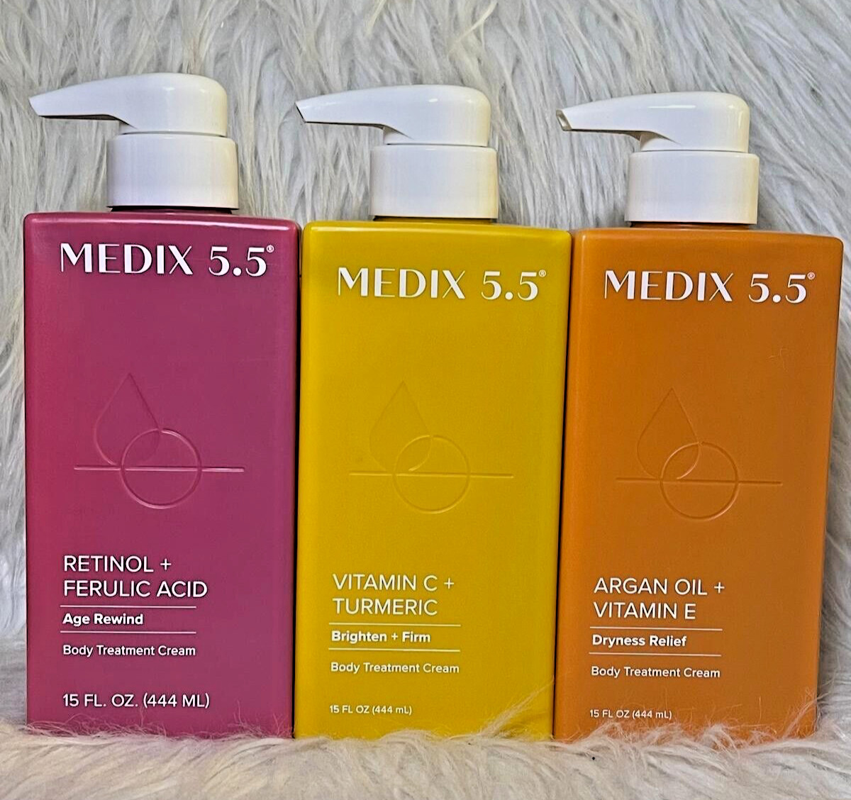 Huile argant vita e Medix 5.5 crème corps hydratante avec pack rétinol anti-âge et curcuma éclat