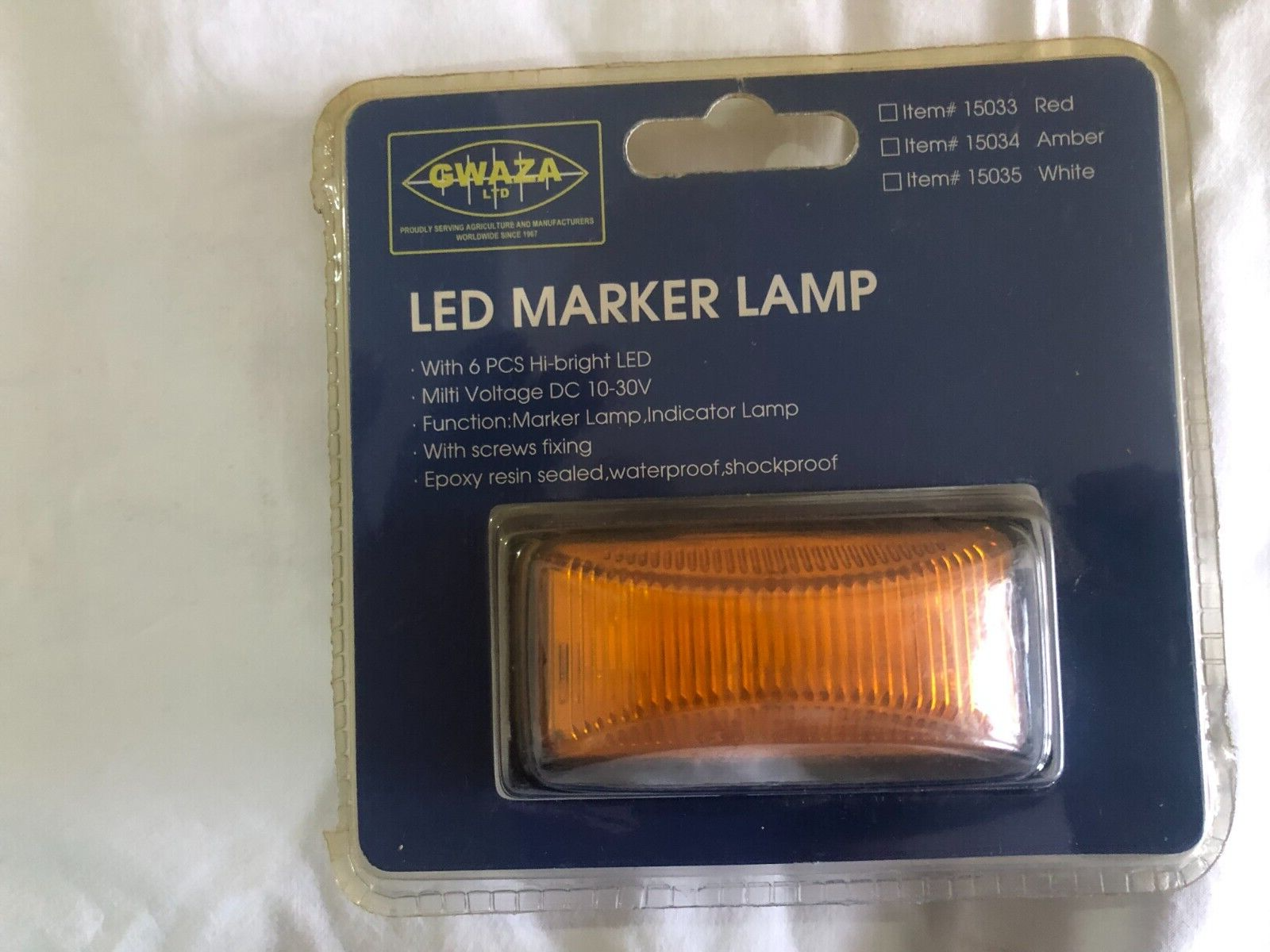 12-24v GWAZA LED Trailer Amber Trailer Caravan Van Lorry Marker Light Lamp