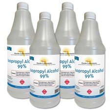 ISOPROPYL ALCOHOL 99 High Purity 1 Gallon - Pack of 4 Quarts - Made in the USA