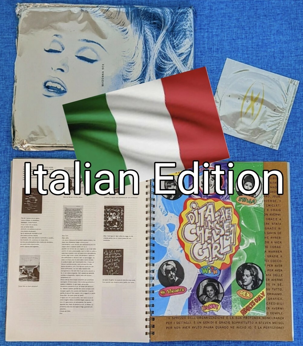 MADONNA ITALIAN SEX BOOK w SEALED PROMO CD & DITA COMIC 1992 Italy Erotica  | eBay