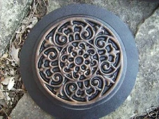 Scroll stepping stone mold plaster concrete cement paver mould 9" x 1.5" thick