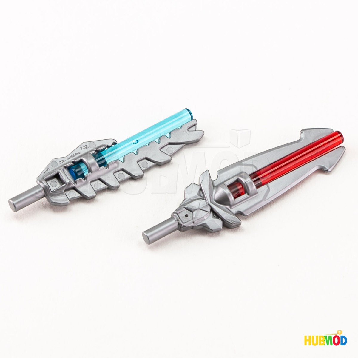 2 X LEGO Chima Minifig Vegious Blade Double Sword Weapon W/ Trans