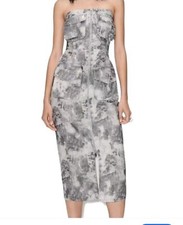 Zara doft camo print Pocket Detail Bodycon Dress S