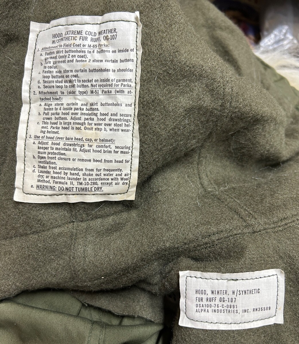 GENUINE US ARMY VIETNAM M-1965 M65 FISHTAIL PARKA MANS 1973 MINT