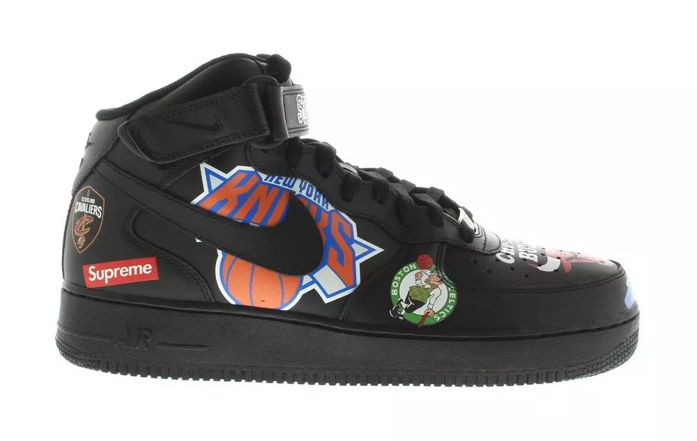 Buy Supreme x NBA x Air Force 1 Mid 07 'Black' - AQ8017 001