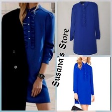 MICHAEL KORS SIZE 4 100% SILK LONG SLEEVE BUTTON UP SHIFT DRESS Gorgeous!!