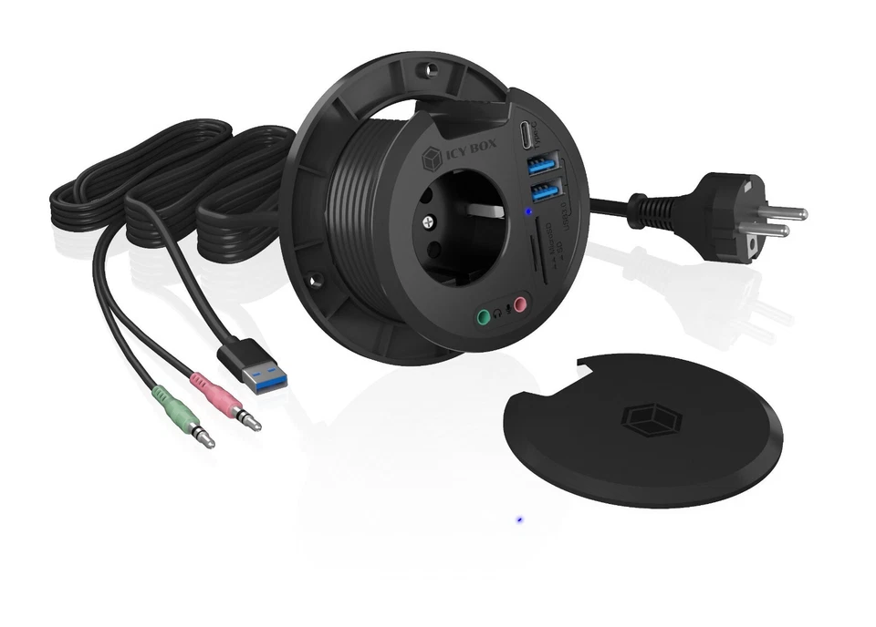 ICY BOX IB-HUB1430-CR Tisch USB 3.0 Type-A 60809 B-Ware