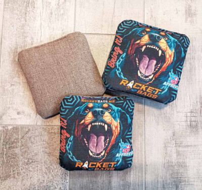 Bring It! CARPET Rottweiler ACO Approved pro cornhole bags - 4/9
