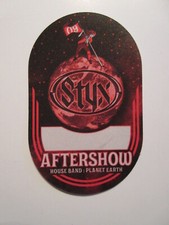 LOT of 2 - STYX Tour Backstage Passes Crew Working Personnel 2008 WORKING! 2009