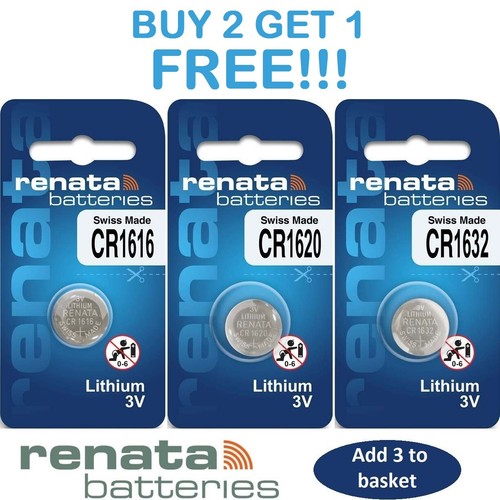 Renata CR1620 3V Lithium knoopcel batterij 5 stuks Renata