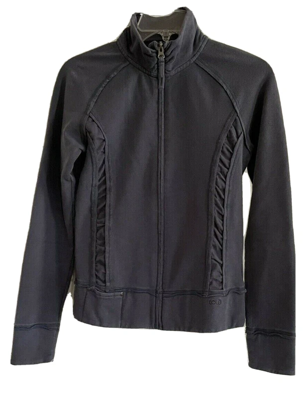lole long sleeve rouched sides elbow jacket