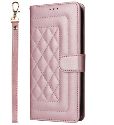 Grid Leather Strap Wallet Phone Case For Redmi Note 14 13 12 11 Pro 13 14C K60