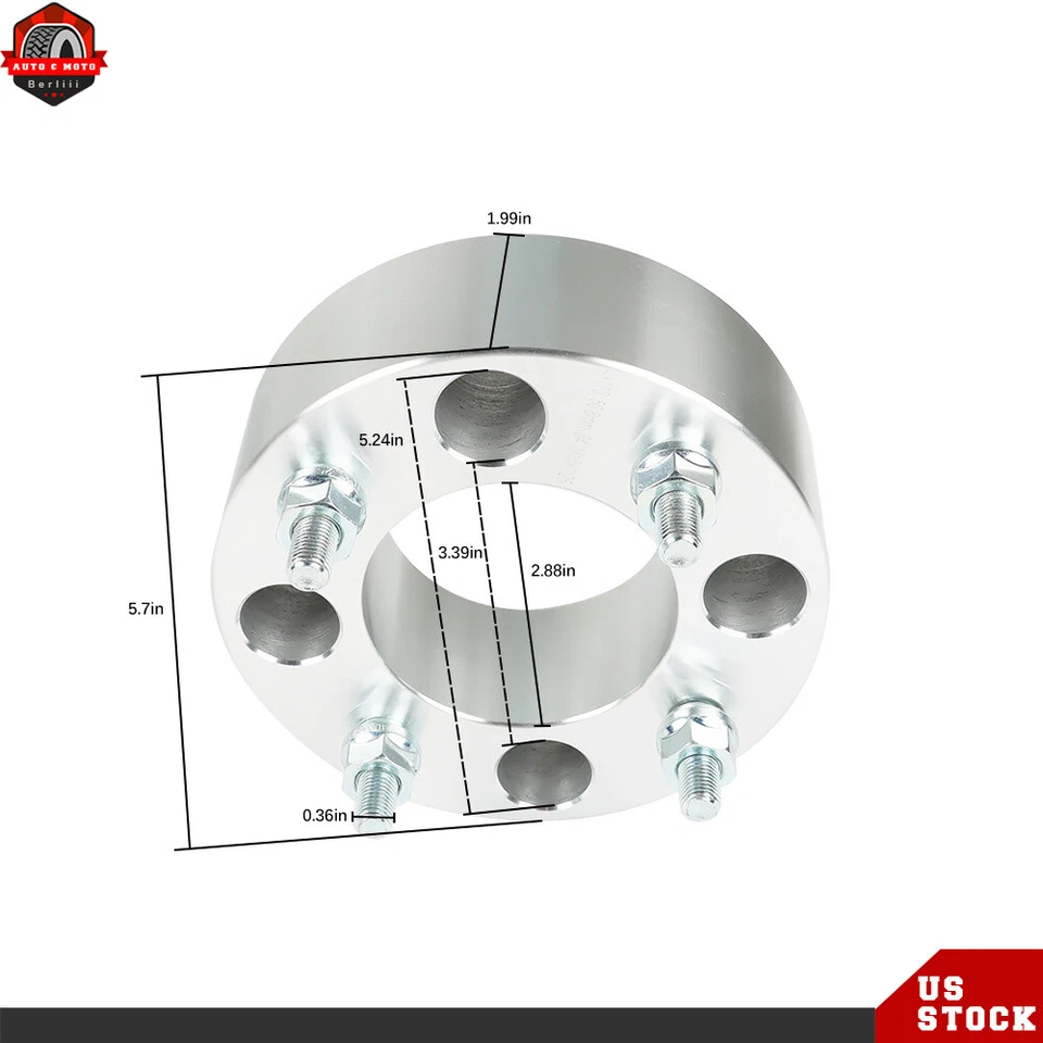 4 espaciadores de rueda de 2" de grosor 4x110 74 mm 10x1,25 para Honda Rancher 400 420 Foto 4 de 4