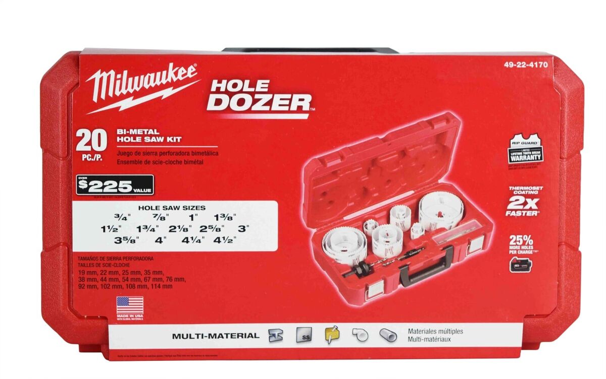 Milwaukee Tool 49-22-4170 20 Piece Hole Dozer General