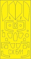 MW22 Eduard CX511 MIG-21MF 1/72 Mask For Eduard