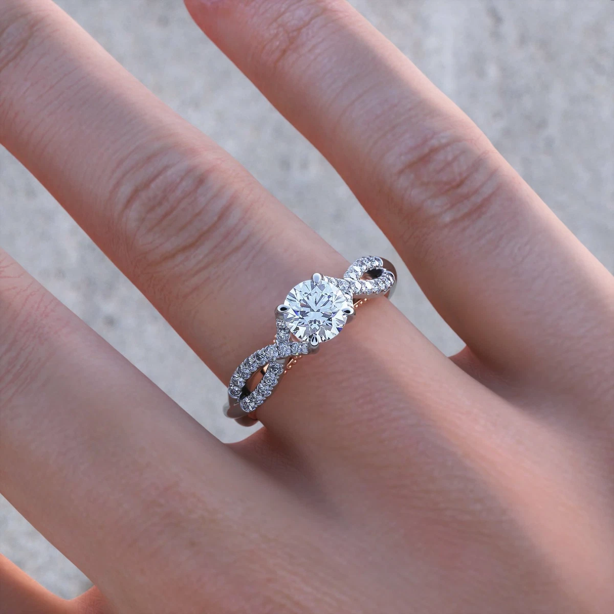 Verragio Tradition TR150P4-2WR 14K Two-Tone Semi-Mount Engagement Ring 0.45  ct | eBay