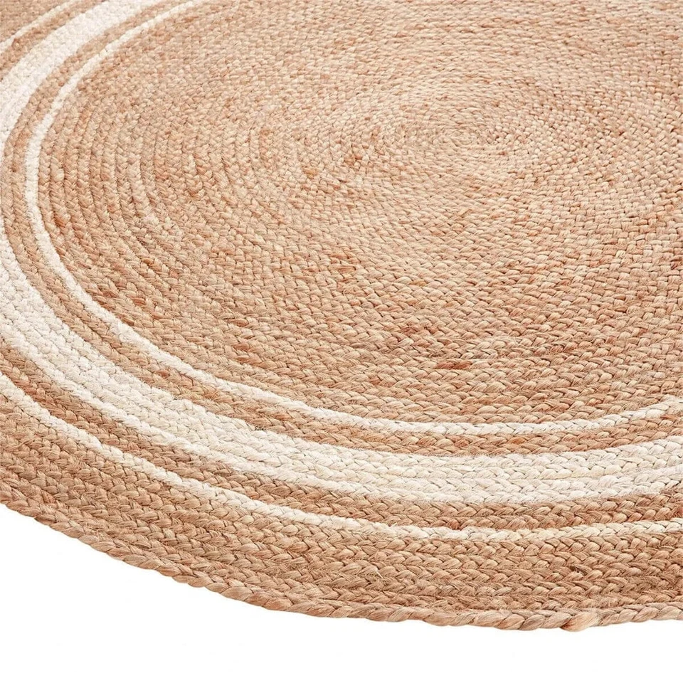 Jute Braided Round Rug, Natural Jute Rug, Bohemian Rug, Custom Size Rug, Boho De - Image 3 of 4