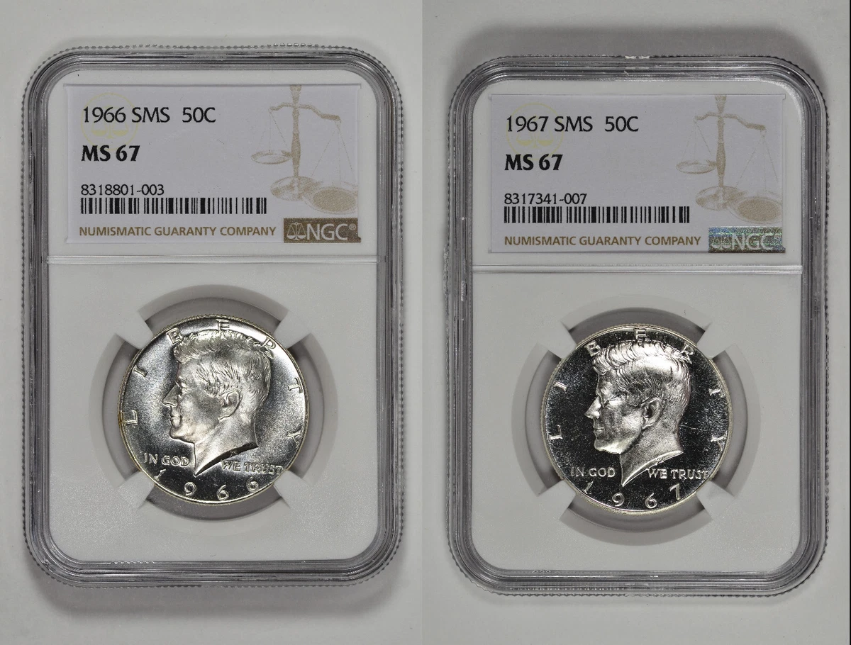 MS 67 Graded 1966 Kennedy US Half Dollars (1964-Now) for sale | eBay