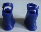 Disney Barbie Doll BLUE Chunky Block PLATFORM WEDGE Heel Ankle Strap Sandal SHOE — photo 4