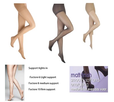 Stützstrumpfhose Energising Factor Gentle Light, mittelfeste Kompression transparent 