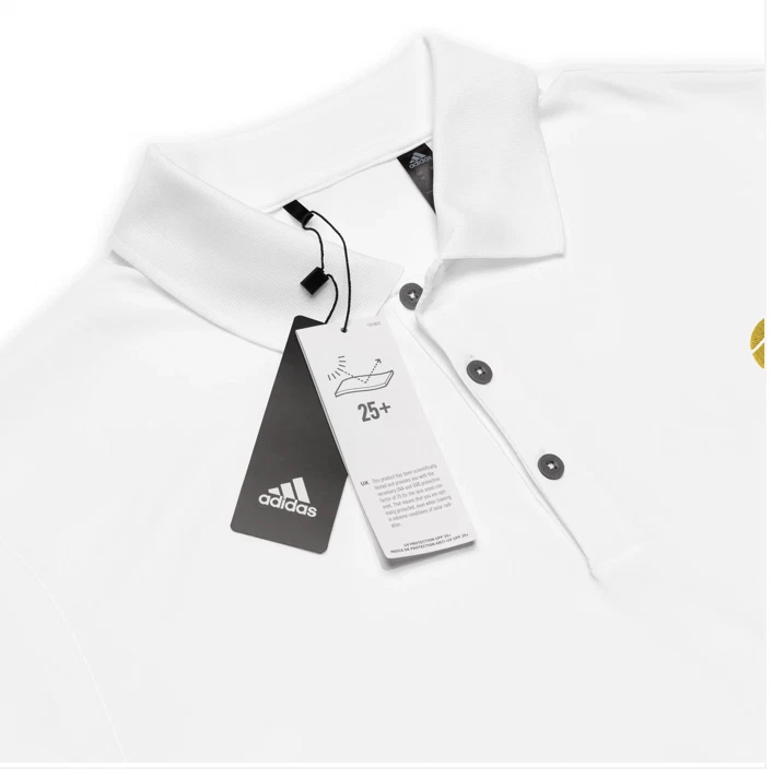 Camisa Tenis Adidas (Todas las Tallas - Blanca con Logotipo de Pelota de Tenis Amarilla Bordado) Foto 2 de 4