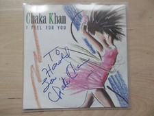 Chaka Khan Autogramm signed 18x18 cm Single "I Feel For You"