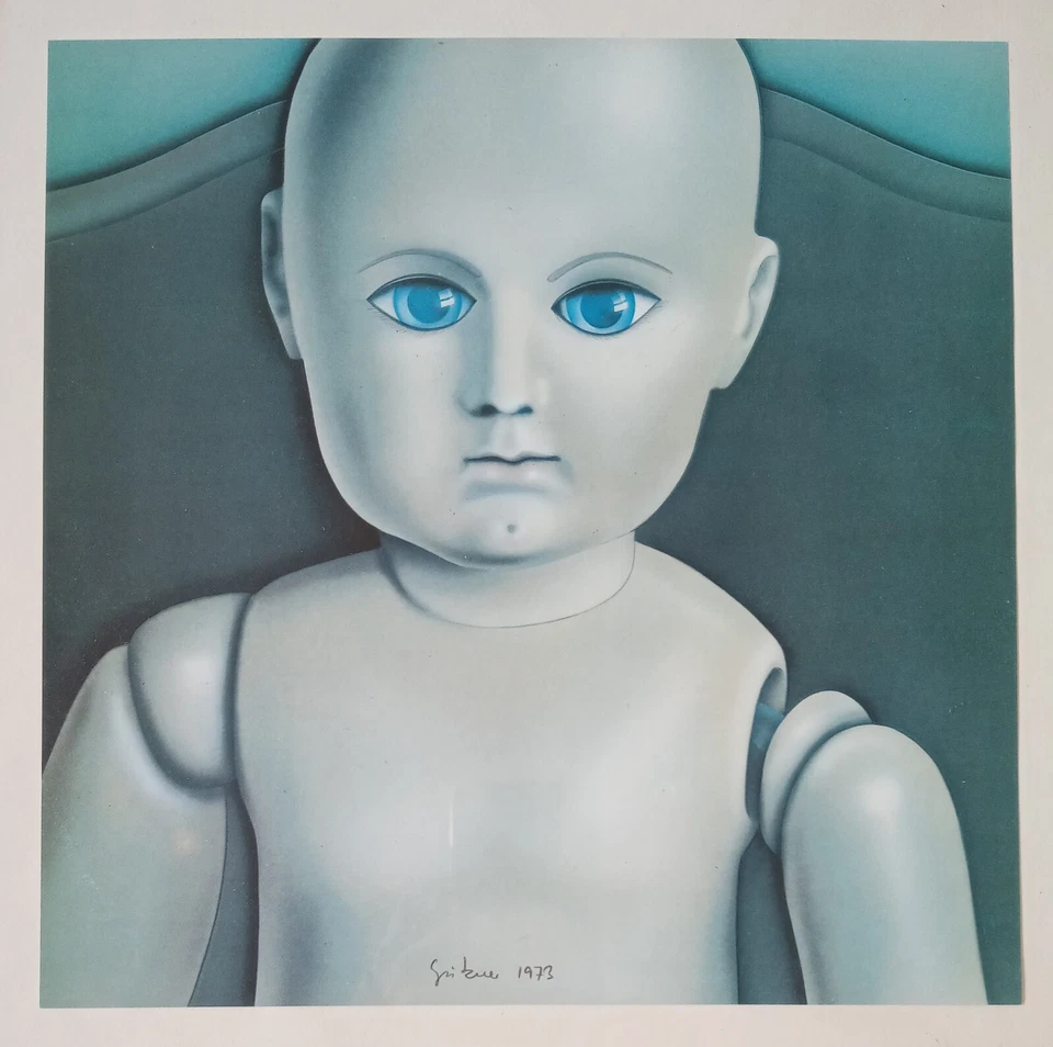 Kunstdruck Günter Gritzner signiert, datiert 1973, Puppe, Junge, Mädchen - Bild 4 von 4