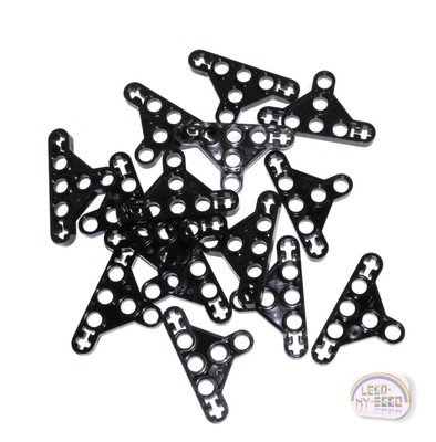 LEGO Technic - 15 x Triangle Liftarm, 3x5L - Thin - Black - New - (99773, EV3)