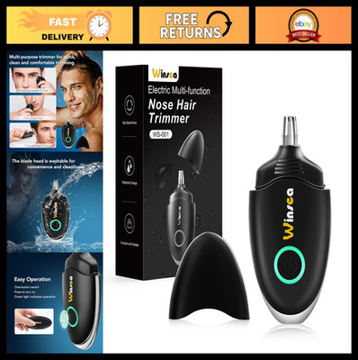 High-Precision Ear & Nose Hair Trimmer - USB Rechargeable, Waterproof, Portable,