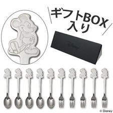 Disney Mickey Mouse Kids Cutlery Set 10pcs Stainless Steel Made in Japan
