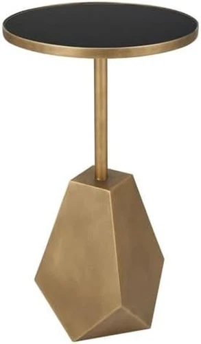 Comet Antique Bronze & Black Stylish Accent Table - Picture 5 of 5