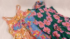 Lot of 3 Girls Summer Outfits Tea Collection Tommy Bahama Rompers & Dress sz 7-8